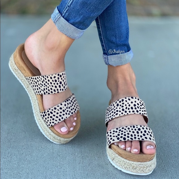 Fabutiq Shoes - Cheetah Print Espadrille sandal